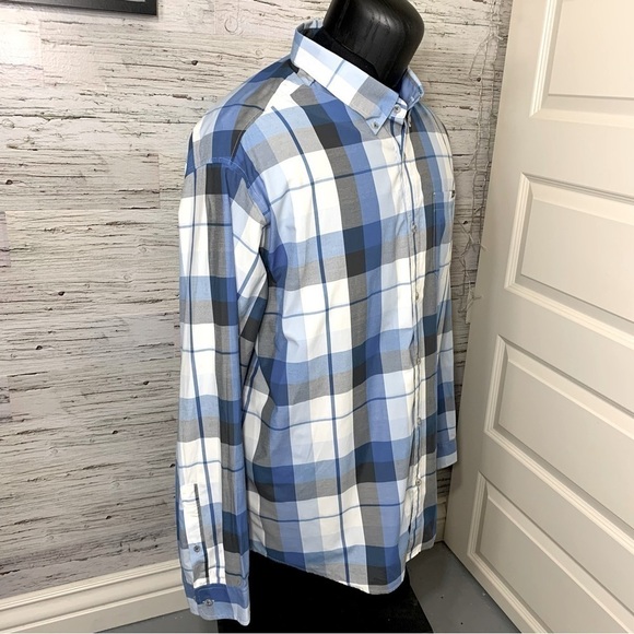Eddie Bauer Blue White Plaid Active Casual Button Down Shirt Long Sleeves Sz 2XL - Picture 6 of 15